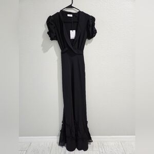 Rumored Buona Sera Maxi Black Dress (S)
